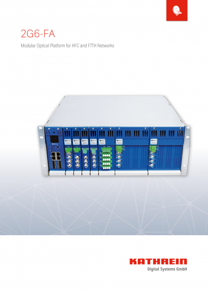 2G6-FA - Modular Optical Platform for HFC and FTTH Networks