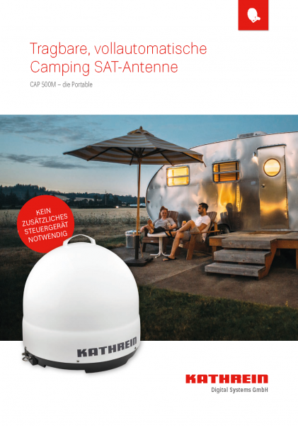Portable, fully automatic camping sat antenna | CAP 500M &amp; CAP 500M plus