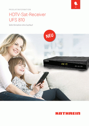 UFS 810 HDTV SAT RECEIVER